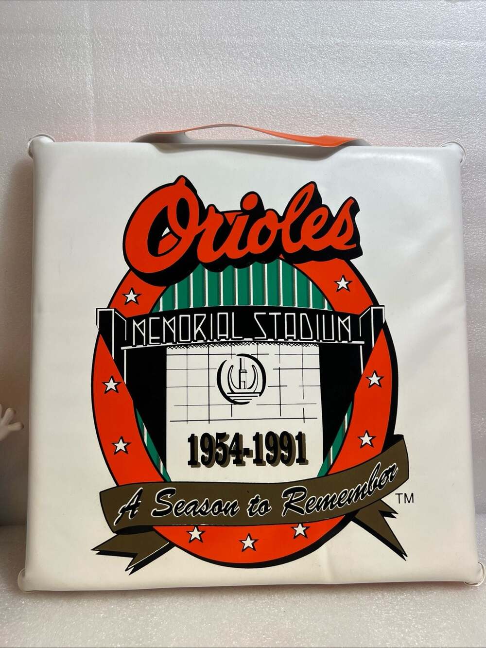 Vintage Baltimore Orioles Memorial Stadium 1954-1991 Esskay Franks Seat Cushion